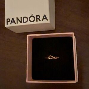 Gold infinity Pandora ring
